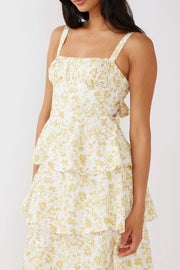 Charming Tiered Floral Maxi Dress