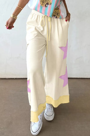 Star Patch Wide Leg Pants, side view