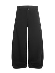 Men's black relaxed fit sweatpants with pockets and adjustable waist.