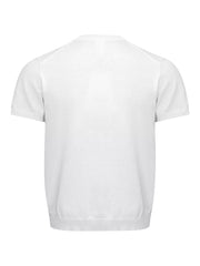 Men's Classic Short Sleeve Knit Top in Black, close-up detail