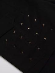 Men's Studded Cargo Capris in Chocolate, model styling view