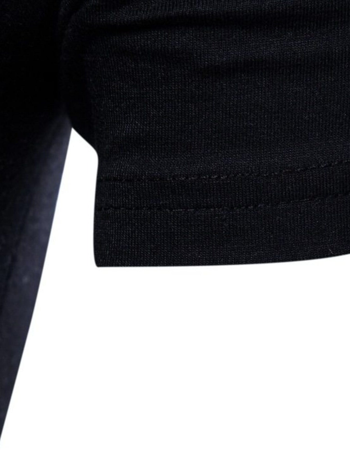 Black cotton t-shirt with asymmetrical hem detail