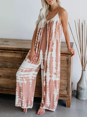 Vibrant Tie-dye Wide-leg Romper