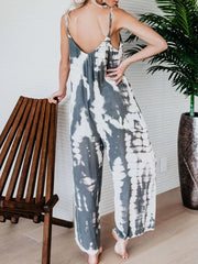 Vibrant Tie-dye Wide-leg Romper