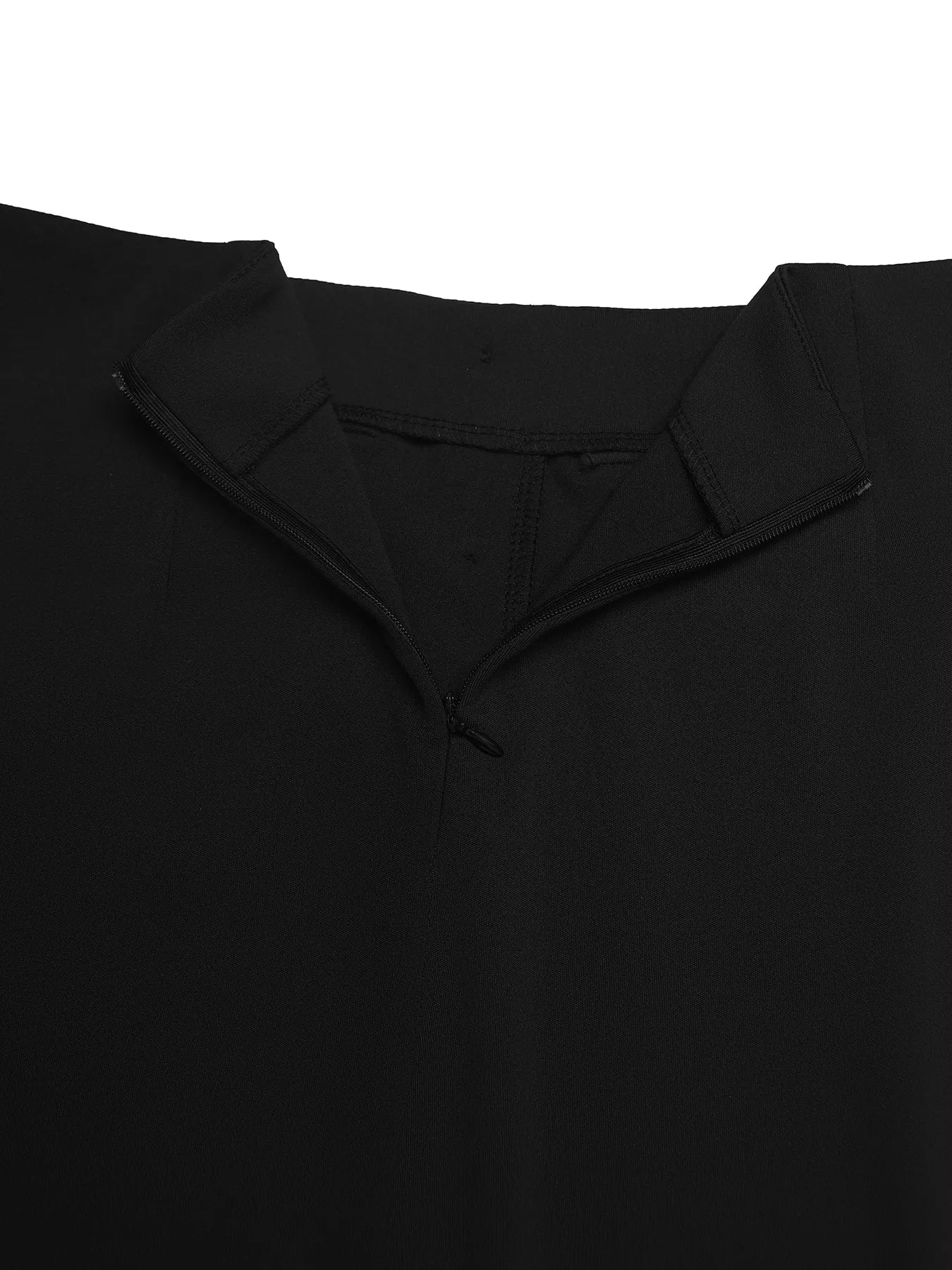 Black midi skirt with zipper closure detail