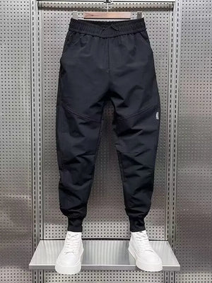 Men's Plus Size Drawstring Loose Fit Joggers, front view
