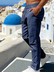 Men's Casual Drawstring Pants With Pockets