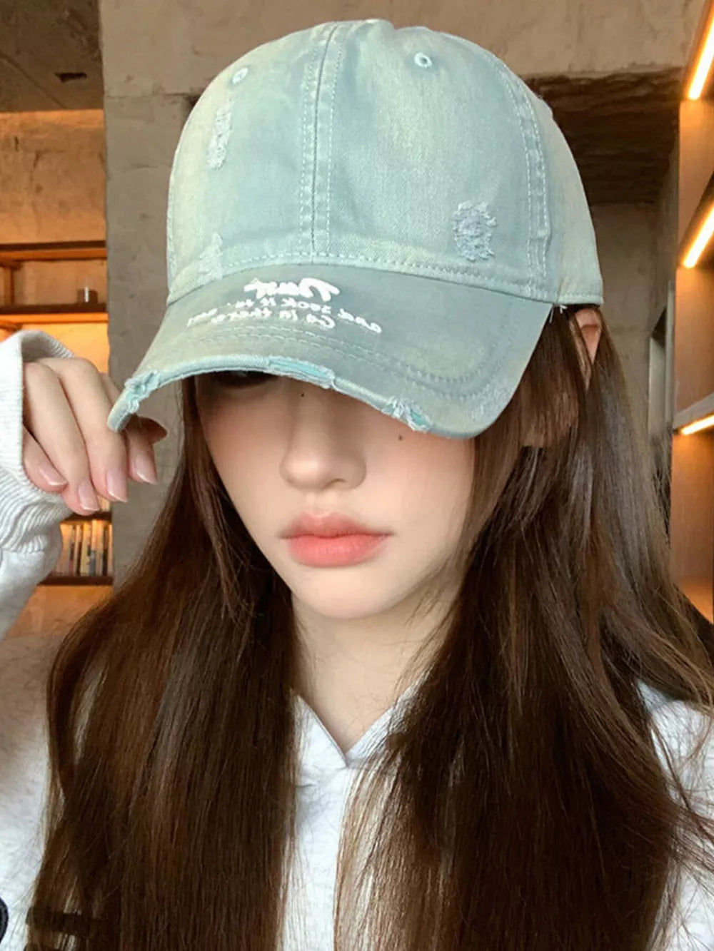 Worn-in Embroidered Cotton Baseball Cap