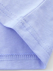 Toddler cotton t-shirt in light purple with visible stitching details.