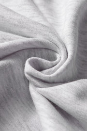 French Terry Drawstring Skort in light gray cotton fabric detail