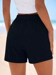 High-waisted Ribbed Shorts, product detail