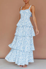 Charming Tiered Floral Maxi Dress