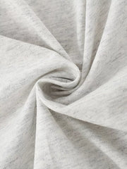 Little Explorer T-shirt in heather grey cotton, showing fabric texture.