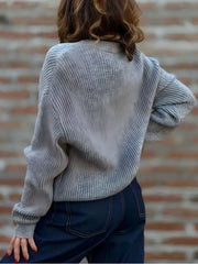 Full Size V-neck Button-up Knit Cardigan Plus Size in Deep Red, side view