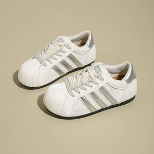 Lace Up Round Toe Sneakers in Yellow, product detail