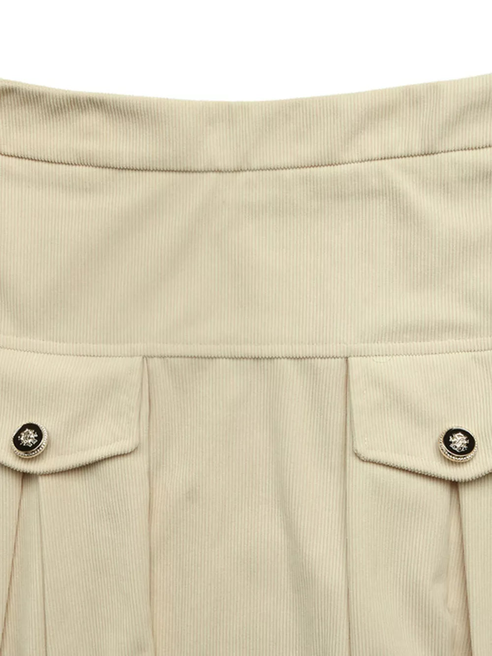 High Waist Pleated Midi Skirt in Khaki, view 11