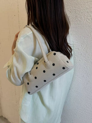 Polka Dot Small Shoulder Bag in Off-white, product detail