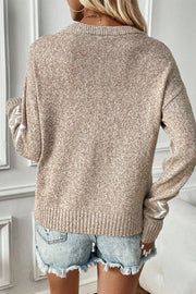 Dust Storm knit jumper with celestial pattern on sleeves, crew neck, and ribbed trim.