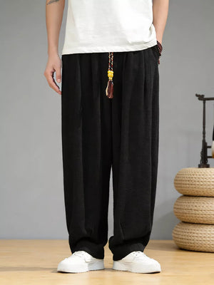 Men's Plus Size Loose Fit Casual Pants, side view
