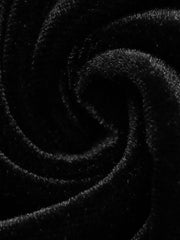 Velvet Lace Trim V-neck Mini Dress in Black, editorial view