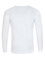 Men's Plus Size Solid Color Long Sleeve Knit Top in Navy, view 14