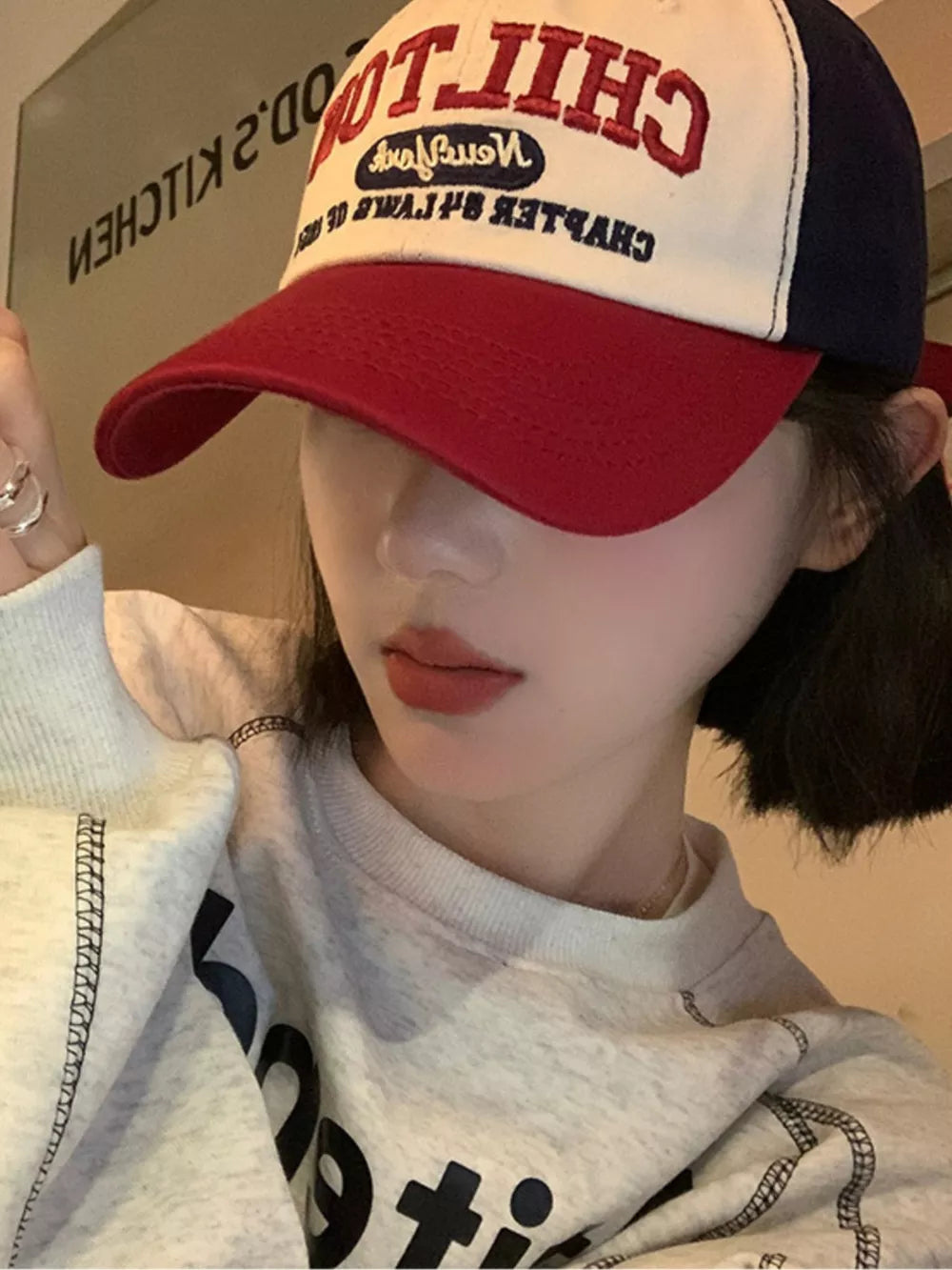 Embroidered Baseball Cap, side view