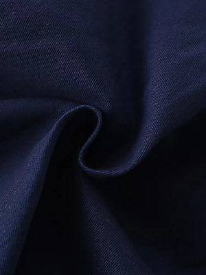 Navy cotton toddler t-shirt fabric detail