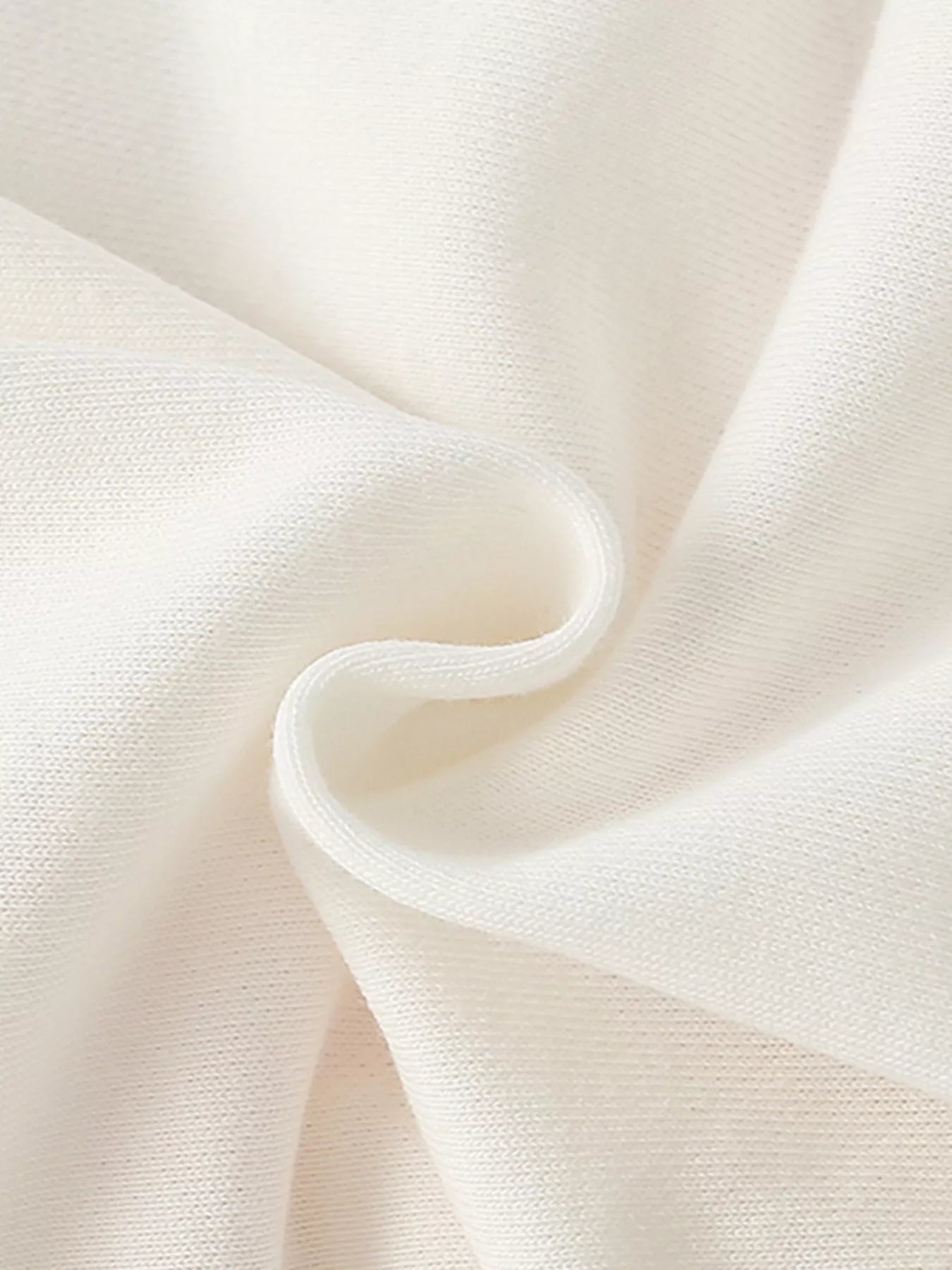 White kids' sweatshirt with textured fabric detail