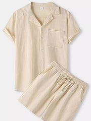 Casual Cotton Two-piece Set For Him