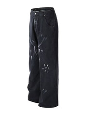 Men's Paint Splatter Wide-leg Pants, side view