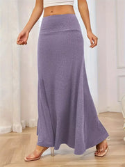 Flowy Maxi Skirt With Wide Waistband, view 13