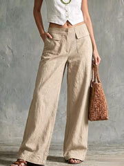 Elevated Wide Leg Pants With Pockets