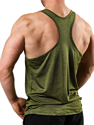 Performance racerback tank top in matcha green with a textured knit and athletic fit.