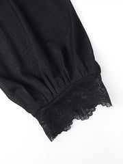Caramel blouse with waist-length and pullover