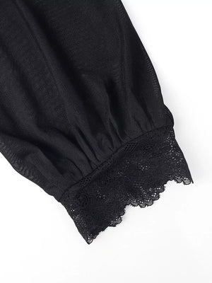 Caramel blouse with waist-length and pullover