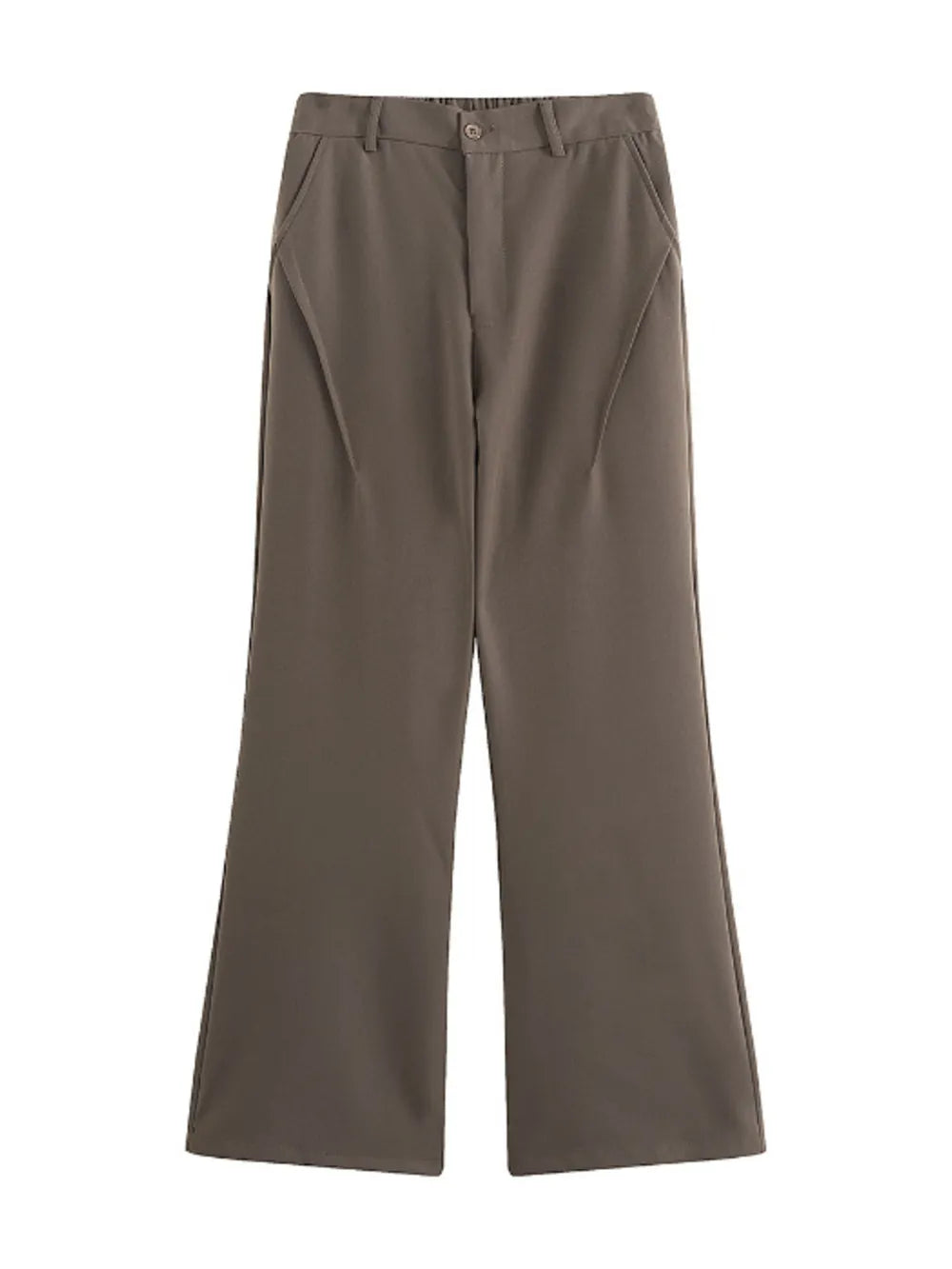 Relaxed fit wide-leg sweatpants in coffee with a comfortable casual style.