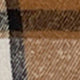 Camel checked blazer vest with tailored silhouette and textured fabric detail