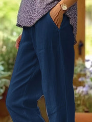 Full Size Casual Wide-leg Pants Plus Size, side view