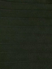 Women's ribbed knit hoodie dress in army green with horizontal texture detail.