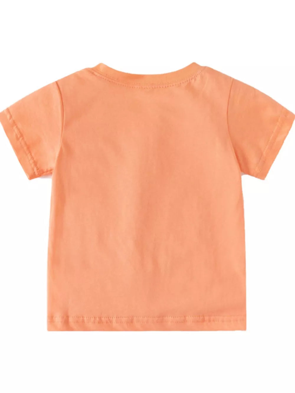 Toddler orange t-shirt with short sleeves and crew neck, plain back.