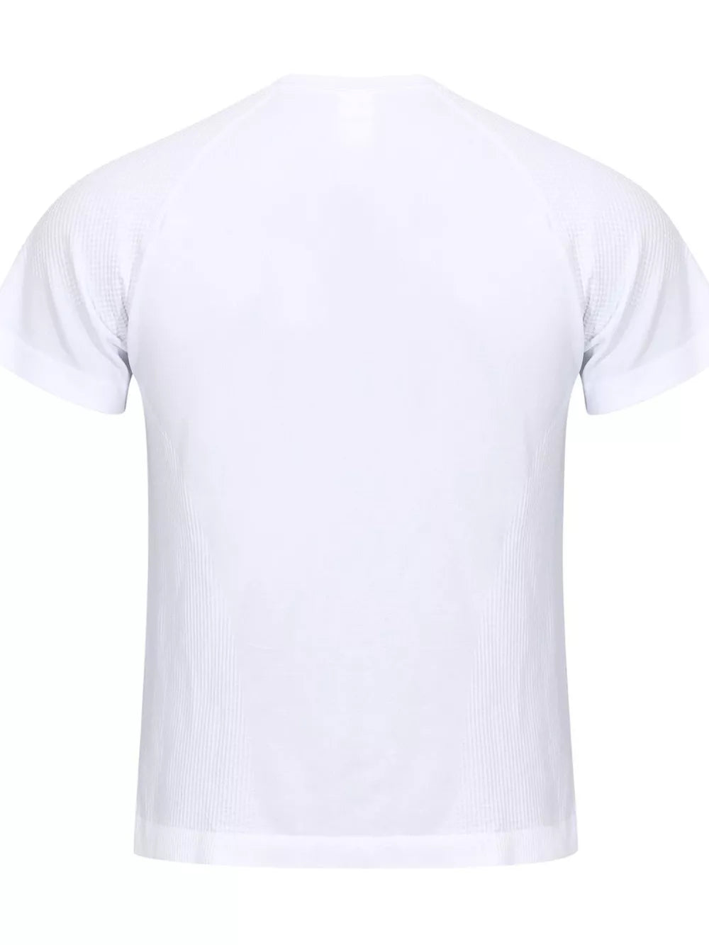 Men's Textured Knit Short Sleeve T-shirt in White, alternate angle