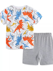 Dinosaur Delight Toddler Tee And Shorts Ensemble