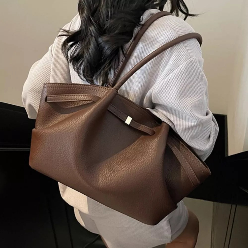 Pu Leather Shoulder Bag in Brown, product detail