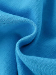 Sky blue cotton sweatshirt fabric detail