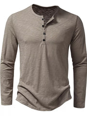 Men's Long Sleeve Henley T-shirt, view 18