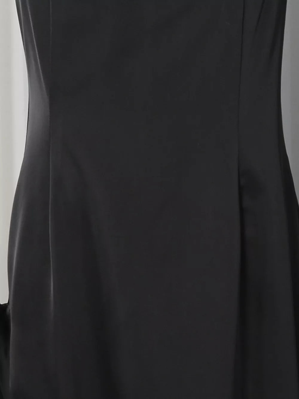 Spaghetti Strap Ruffle Slit Maxi Dress in Black, view 11