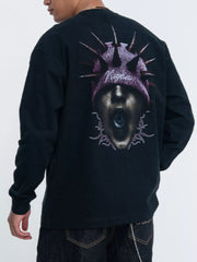 Edgy Graphic Long Sleeve T-shirt For Men