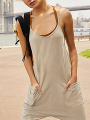 Vibrant Pocketed Spaghetti Strap Romper