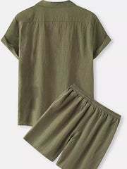 Casual Cotton Two-piece Set For Him