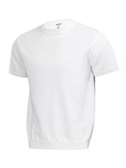 Men's Classic Short Sleeve Knit Top in Black, side view